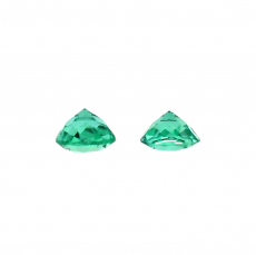 Colombian Emerald 3.5mm Matching Pair Approximately 0.35 Carat