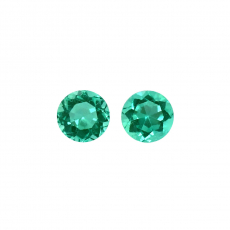 Colombian Emerald 3.5mm Matching Pair Approximately 0.35 Carat