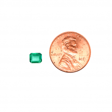 Colombian Emerald Emerald Cut 5.7x4.8mm Single Piece 0.40 Carat