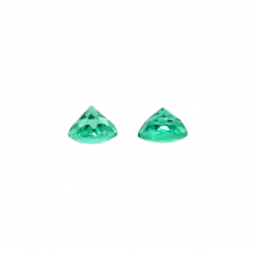 Colombian Emerald Round 3mm Matching Pair Approximately 0.18 Carat