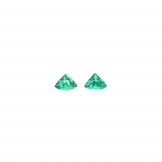 Colombian Emerald Round 4.6mm Matching Pair 0.64 Carat