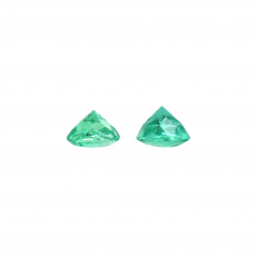 Colombian Emerald Round 4.8mm Matching Pair 0.79 Carat