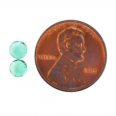 Colombian Emerald Round 4.8mm Matching Pair 0.88 Carat