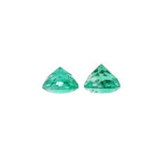 Colombian Emerald Round 4.8mm Matching Pair 0.88 Carat