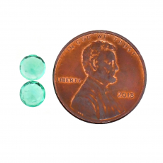 Colombian Emerald Round 5.3mm Matching Pair 1.10 Carat