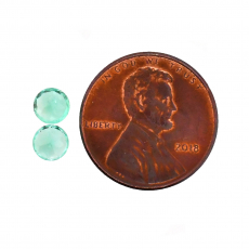 Colombian Emerald Round 5mm Matching Pair 0.91 Carat