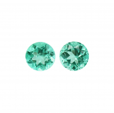 Colombian Emerald Round 5mm Matching Pair 0.93 Carat