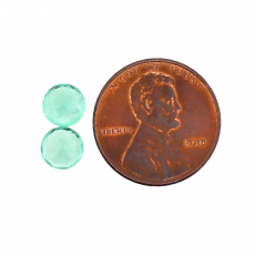 Colombian Emerald Round 6.2mm Matching Pair 1.88 Carat