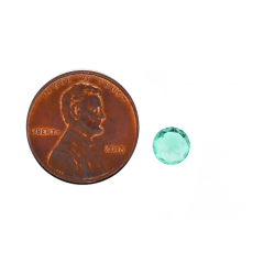 Colombian Emerald Round 6.4mm Single Piece 0.84 Carat