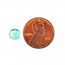 Colombian Emerald Round 6.7mm Single Piece 0.87 Carat