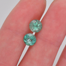 Colombian Emerald Round 6mm Matching Pair 1.69 Carat