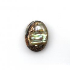 Copper Abalone Shell Cabs Oval 16x12mm Approximately 8 Carat