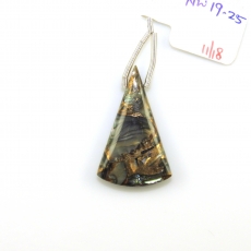 Copper Abalone Shell Conical Shape 31x20mm Drilled Bead Pendant Piece