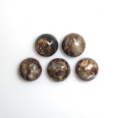 Copper Abalone Shell Round 8mm Approximately 9 Carat.