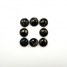 Copper Black Obsidian Round 9mm Approximately 17 Carat