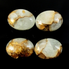 Copper Calcite Cab Oval 10X8X4mm Approximately 9 Carat