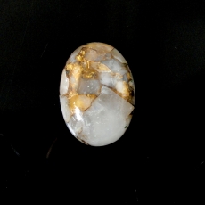 Copper Calcite Cab Oval 18X13mm Approximately 11 Carat