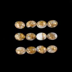 Copper Calcite Cab Oval 6X4mm Approximately 4.85 Carat