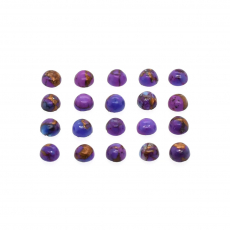 Copper Purple Turquoise Cab Round 3mm Approximately 2.30 Carat
