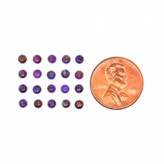 Copper Purple Turquoise Cab Round 3mm Approximately 3 Carat