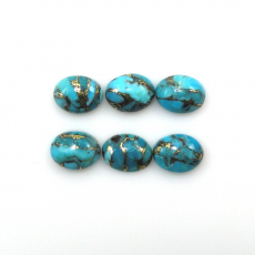 Copper Turquoise Cab 9X7mm Approximately 9 Carat