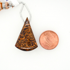Coquina Jasper Drop Conical Shape 33x22mm Drilled Bead Single Piece