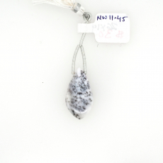 Dendrite Opal Drops Leaf Shape 26x14mm Drilled Bead Single Piece