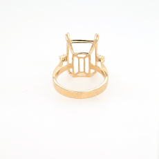 Emerald Cut 16X12mm Ring Semi Mount in 14K Yellow Gold With Diamond Accents (RG1261)