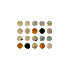 Ethiopian Black Opal Cabs Round 2.8mm Approximately 1.25 Carat
