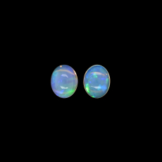 Ethiopian Opal Cab Oval 9x7mm Matching Pair Approximately 2.02 Carat