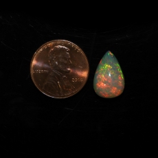 Ethiopian Opal Cabs Pear Shape 15x10mm Total 4.44 Carat Loose Single Piece