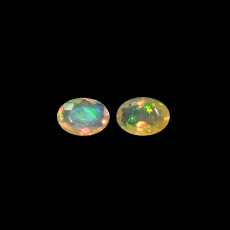 Ethiopian Opal Oval 7x5mm Matching Pair Approximately 0.90 Carat