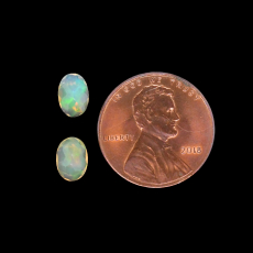 Ethiopian Opal Oval 7x5mm Matching Pair Approximately 0.90 Carat