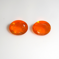 Ethiopian Sunset Opal Oval 11X9mm Matching Pair Approximately 3.90 Carat
