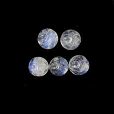 Faces Rainbow Moonstone Cab Round 8mm Approximately 9 Carat