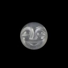 Faces White Moonstone Cab Round 14mm Approximately 8 Carat