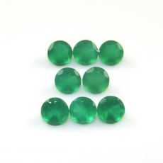 Faceted Green Onyx Round 7mm Approximately 10 Carat