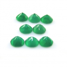 Faceted Green Onyx Round 7mm Approximately 10 Carat
