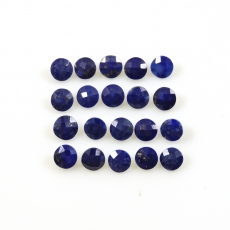 Faceted Lapis Round 4mm Approximately 4 Carat