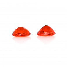 Fire Opal Oval 10x8mm Matching Pair Approximately 3.52 Carat