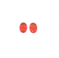 Fire Opal Oval 7x5mm Matching Pair Approximately 0.86 Carat