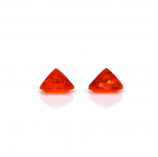 Fire Opal Trillion Shape 6mm Matching Pair Approximately 1.04 Carat