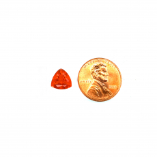 Fire Opal Trillion Shape 6mm Single Piece Approximately 0.51 Carat