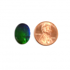 Fossilized Tri Color Ammolite Oval 16x12mm Approximately4.64 Carat
