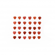 Garnet Cabs Heart Shape 4mm Approximately 11.00 Carat