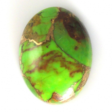 Geen Copper Turquoise Cab Oval 16X12mm Approximately 7 Carat.