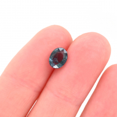 GIA Certified Natural Color Change Alexandrite Oval 7x5.4mm Single Piece 1.10 Carat*