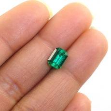 GIA Certified Zambian Emerald Emerald Cut  8.12x6.07x5.71mm 2.07 Carat