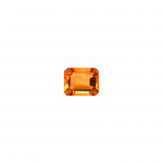 Golden Orange Citrine Emerald Cut 10x8mm Single Piece Approximately 2.78 Carat