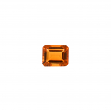 Golden Orange Citrine Emerald Cut 12x10mm Single Piece 5.44 Carat